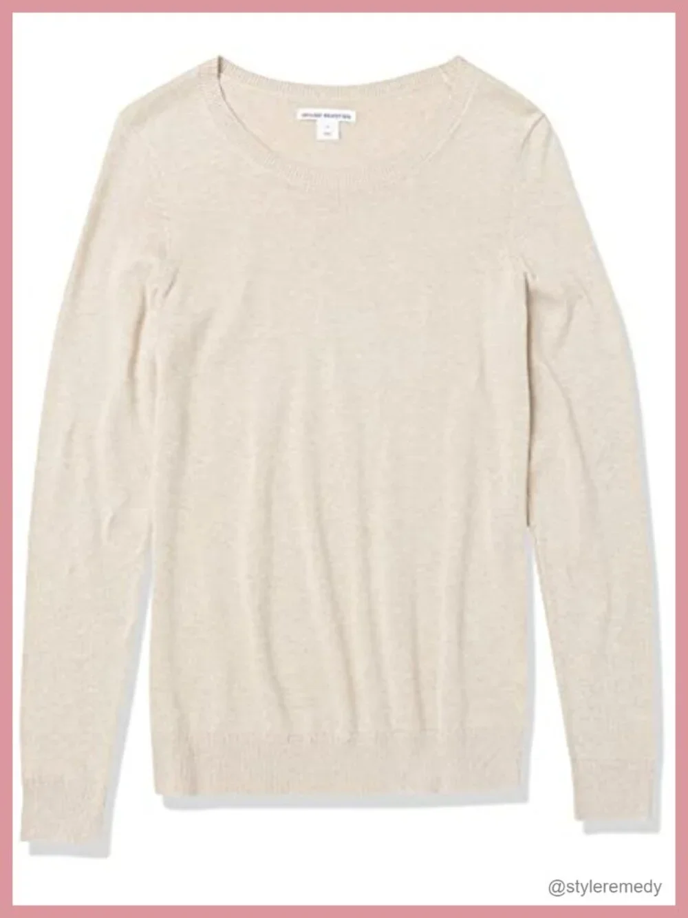 Women's Lightweight Cotton Blend Crewneck Long Sleeve Sweater